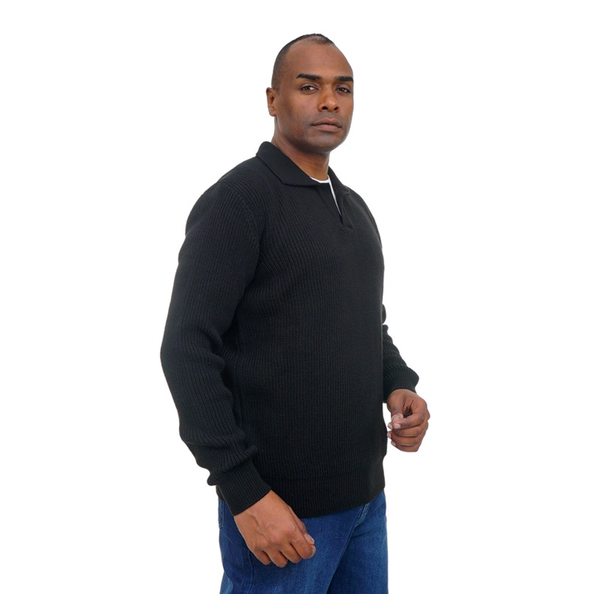 بلوفر صوف ياقة بولو رجالي - 108080001