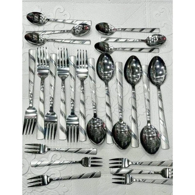 طقم معالق ستانليس ستيل - 24 قطعه