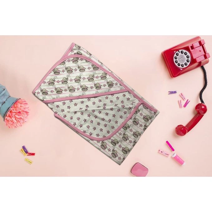 كوفرته قطن للأطفال - بينك