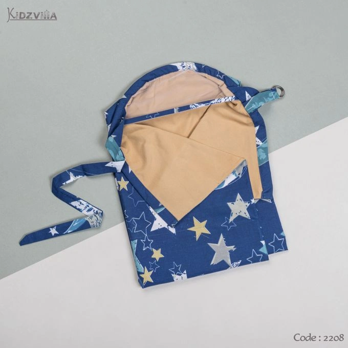 غطاء ساتر الرضاعة طبقتين - أزرق