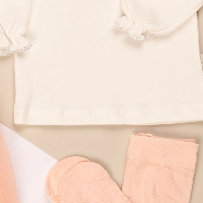 طقم فستان سبوع حديث الولادة بناتي