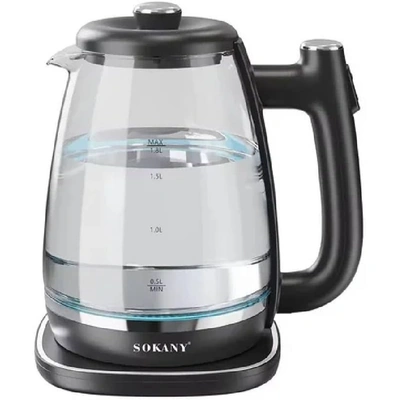 غلاية مياة زجاجية سوكاني - 1.8 لتر - 1800 وات - SK-09034