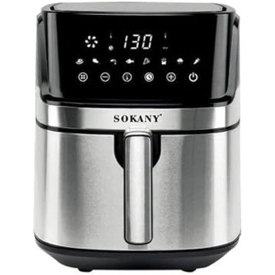 SK-8042 مقلاة هوائية ذكية - 8 لتر- 1700 واط - فضي/أسود