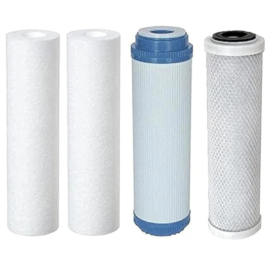 طقم شمع قلتر المياه - 4 قطع - أبيض