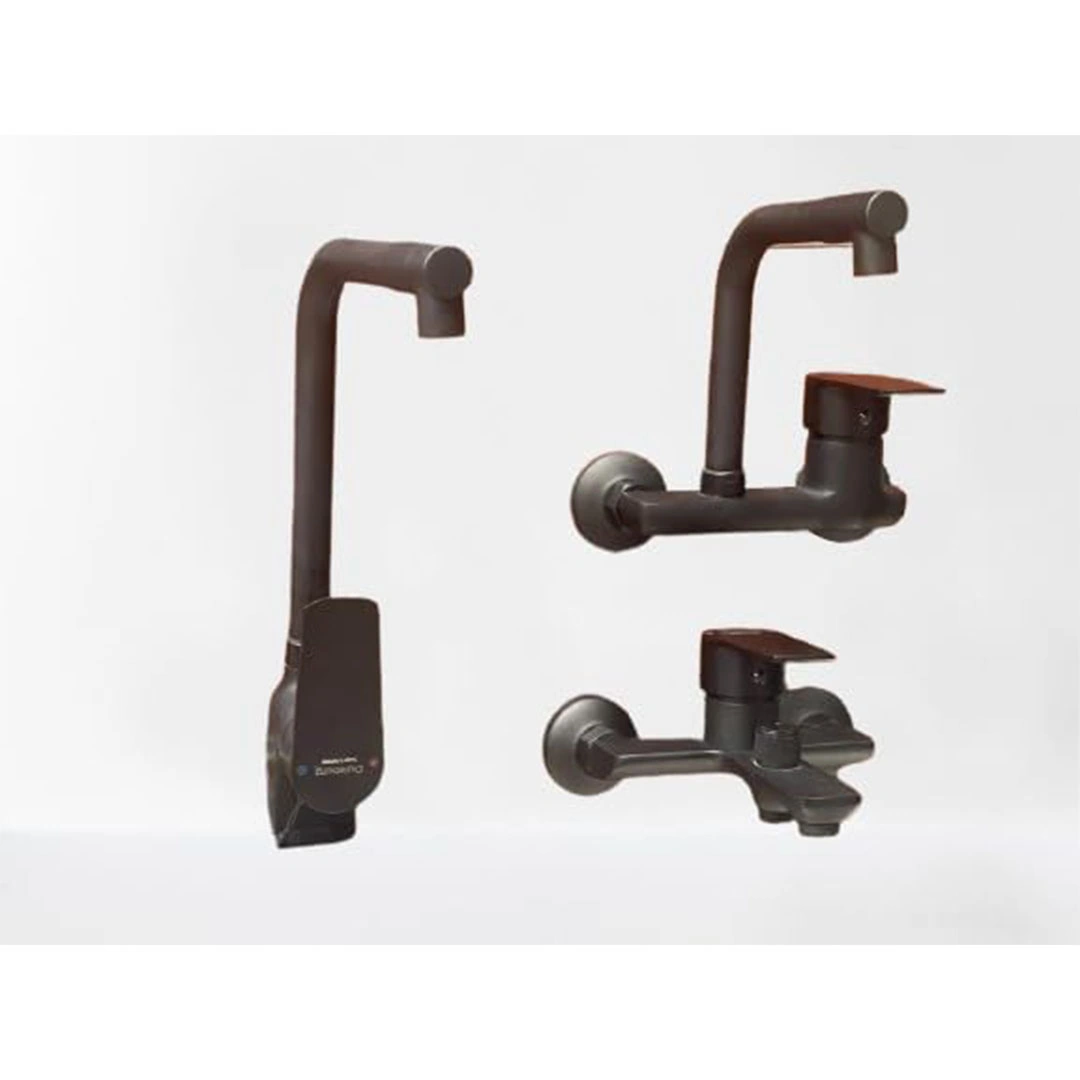 طقم خلاط مياه أنيق - أسود