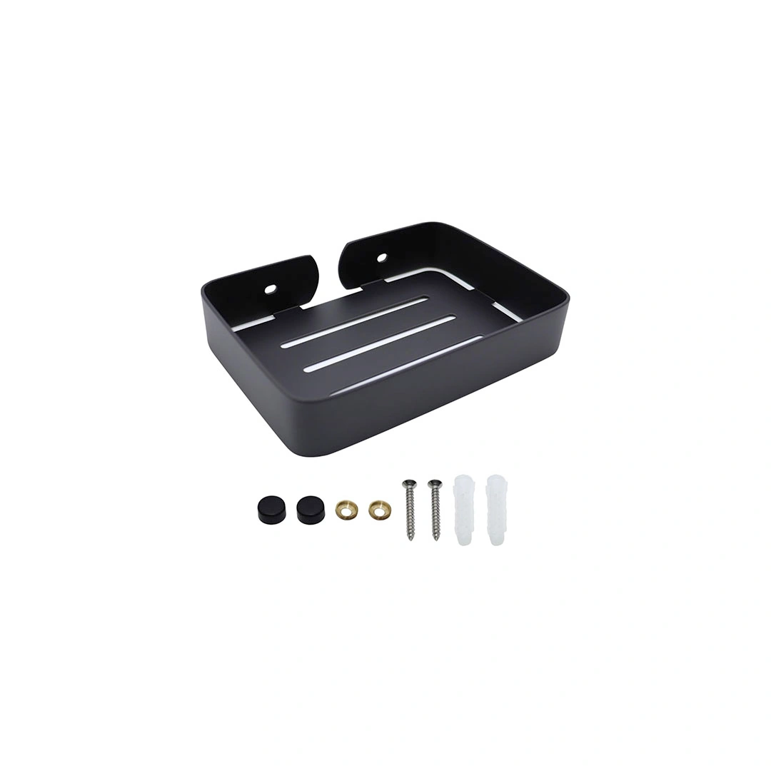 صبانه مستطيلة من الستانلس استيل - اسود