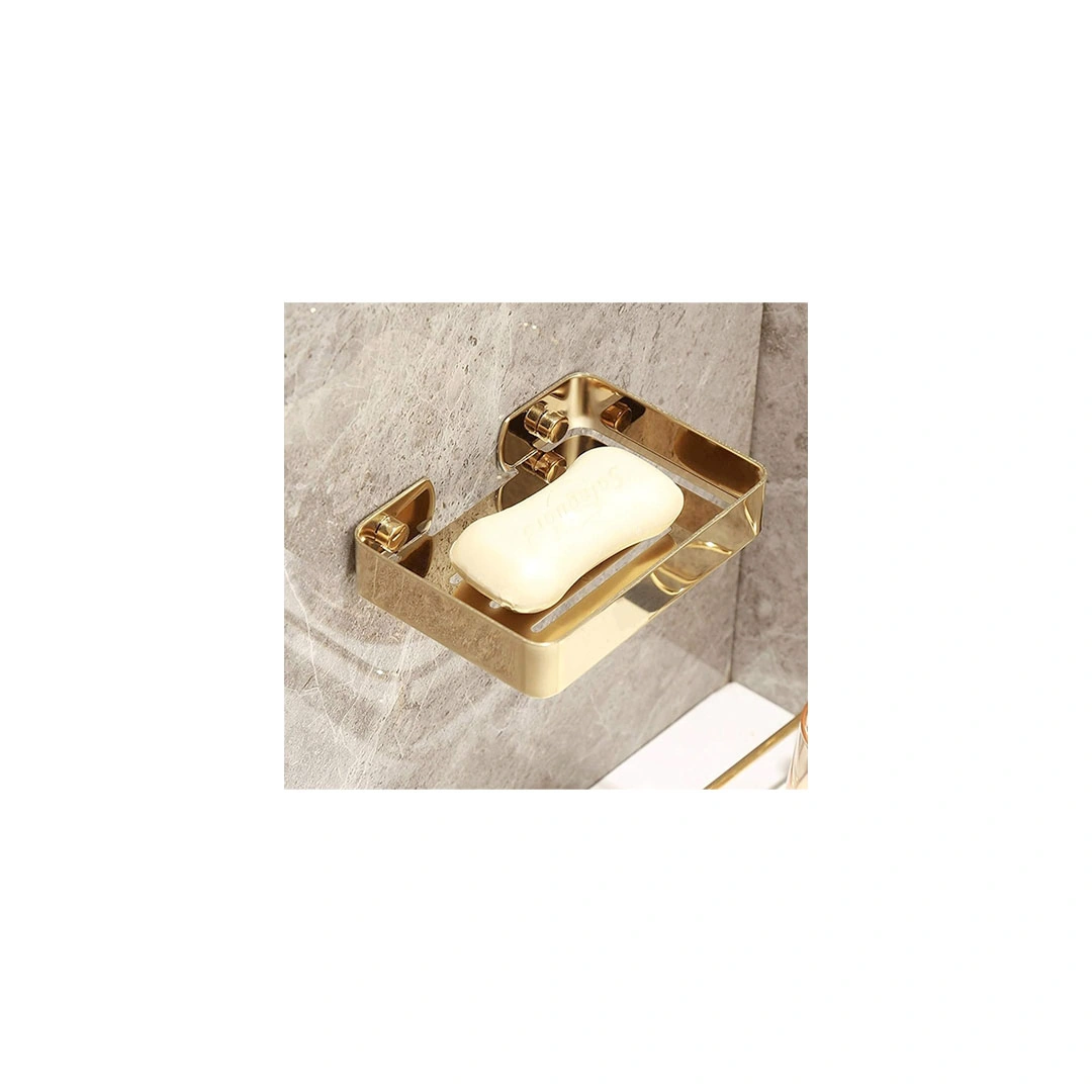 حامل صابون استانلس ستيل بشكل عصري - ذهبي