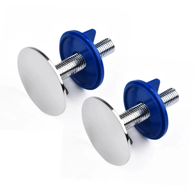 طبة حوض حمام نيكل كروم - 2 قطعة - فضي