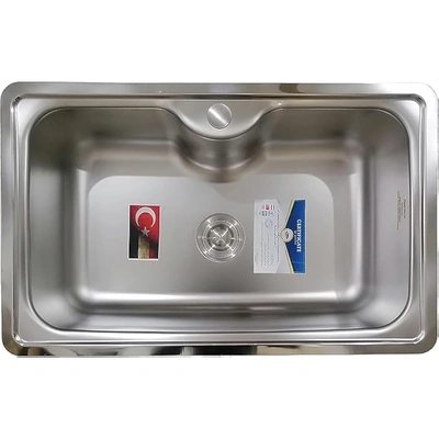 حوض مطبخ استلس 45*80 سم - فضي
