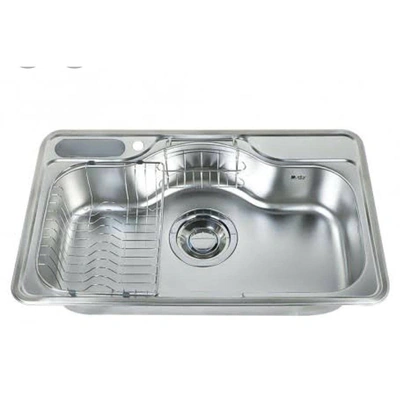 حوض مطبخ تركي ستانلس ستيل 85 * 50 سم - فضي