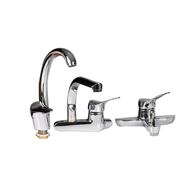 طقم خلاط - 3 قطع - فضي