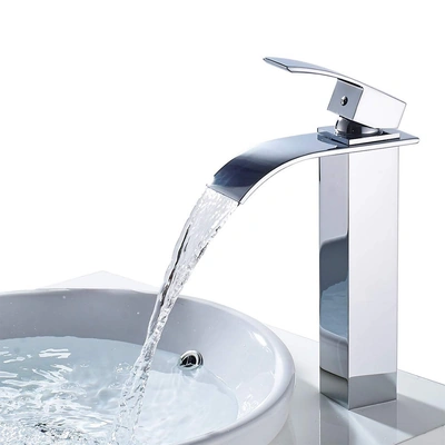 حنفية شلال نحاسية ساخنة وباردة - فضي