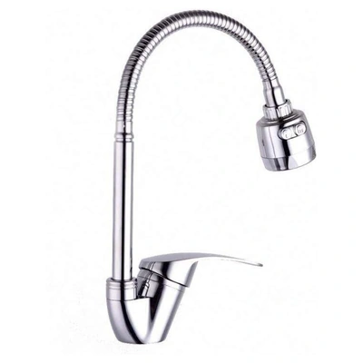 خلاط مياه حوض رقبة متحركة - فضي