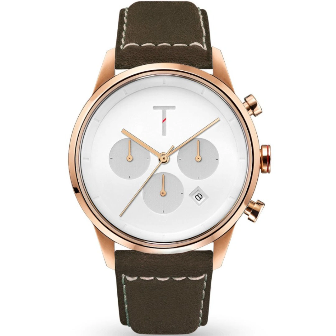 TLAC004 ساعة كلاسيك رجالي مقاومة للماء - بني