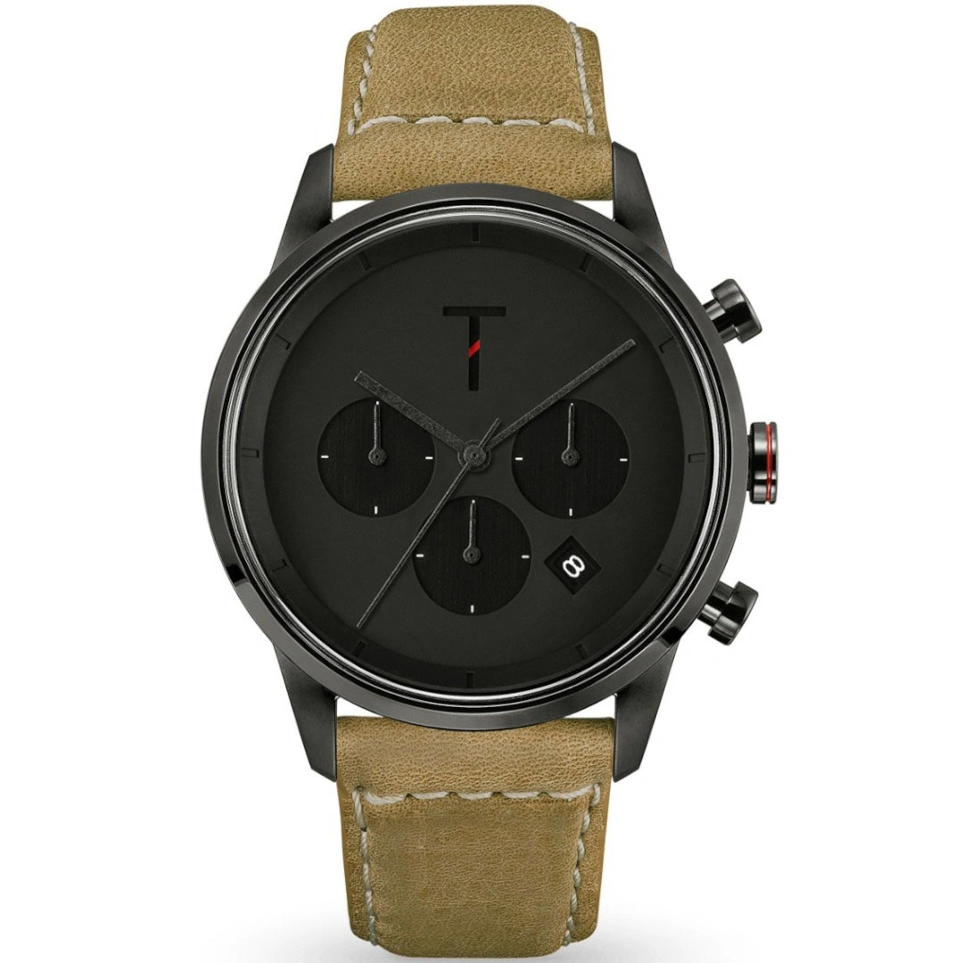 TLAC007 ساعة كلاسيك رجالي مقاومة للماء -بني