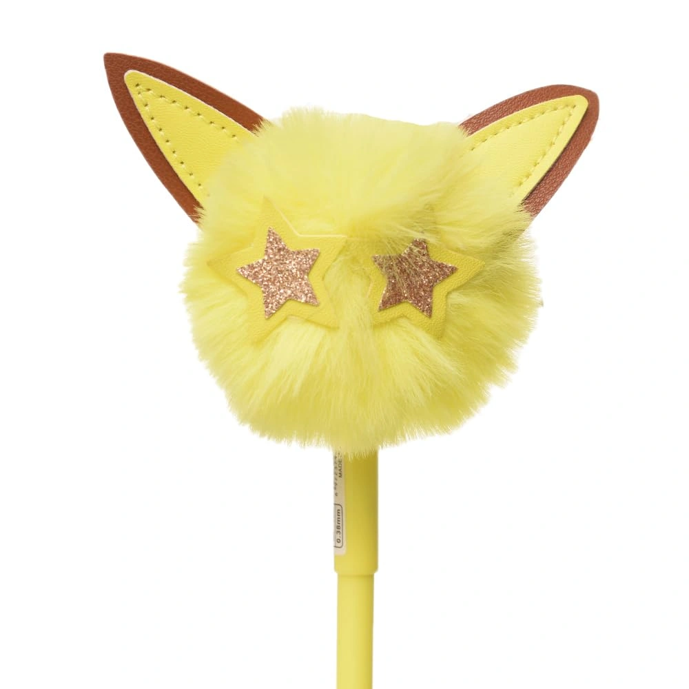 GP-200 قلم حبر بميدالية شكل قطة - أصفر