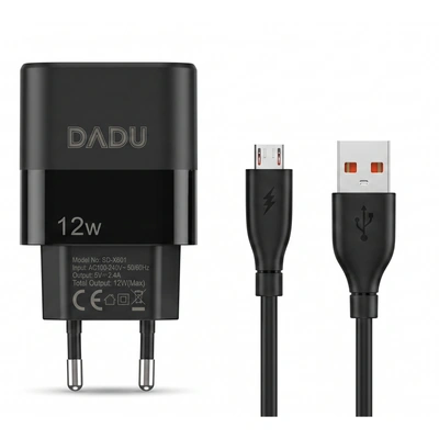 دادو شاحن DC-387 ثنائي Micro USB بقدرة 12 وات و2.4 أمبير - أسود - بدون ضمان
