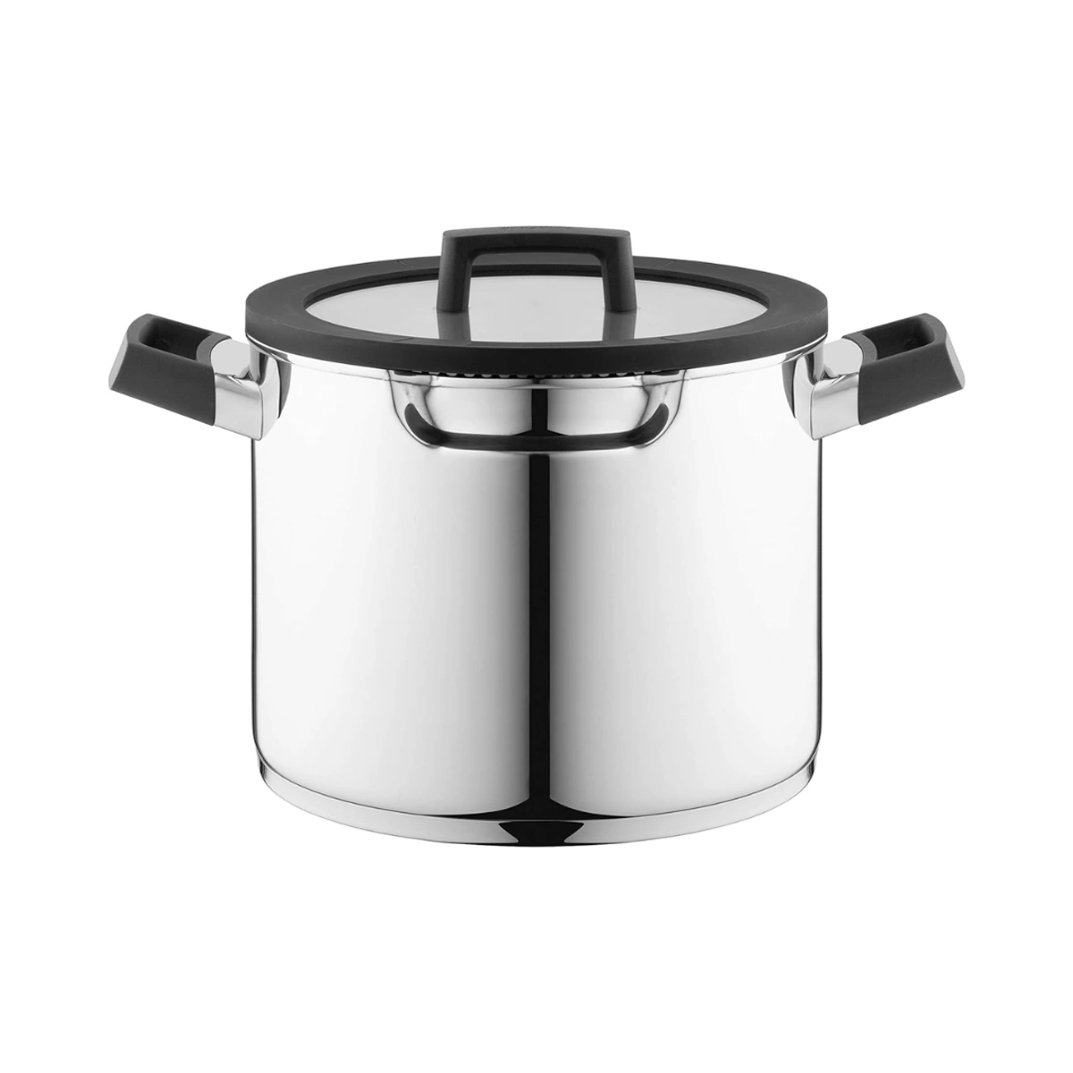 بيرغوف حلة ستانليس بغطاء مع نظام سحب هواء سفلي - فضي - 24 سم