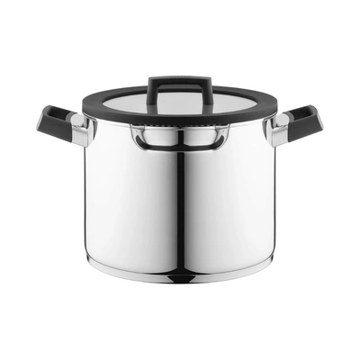 بيرغوف حلة ستانليس بغطاء مع نظام سحب هواء سفلي - فضي - 24 سم