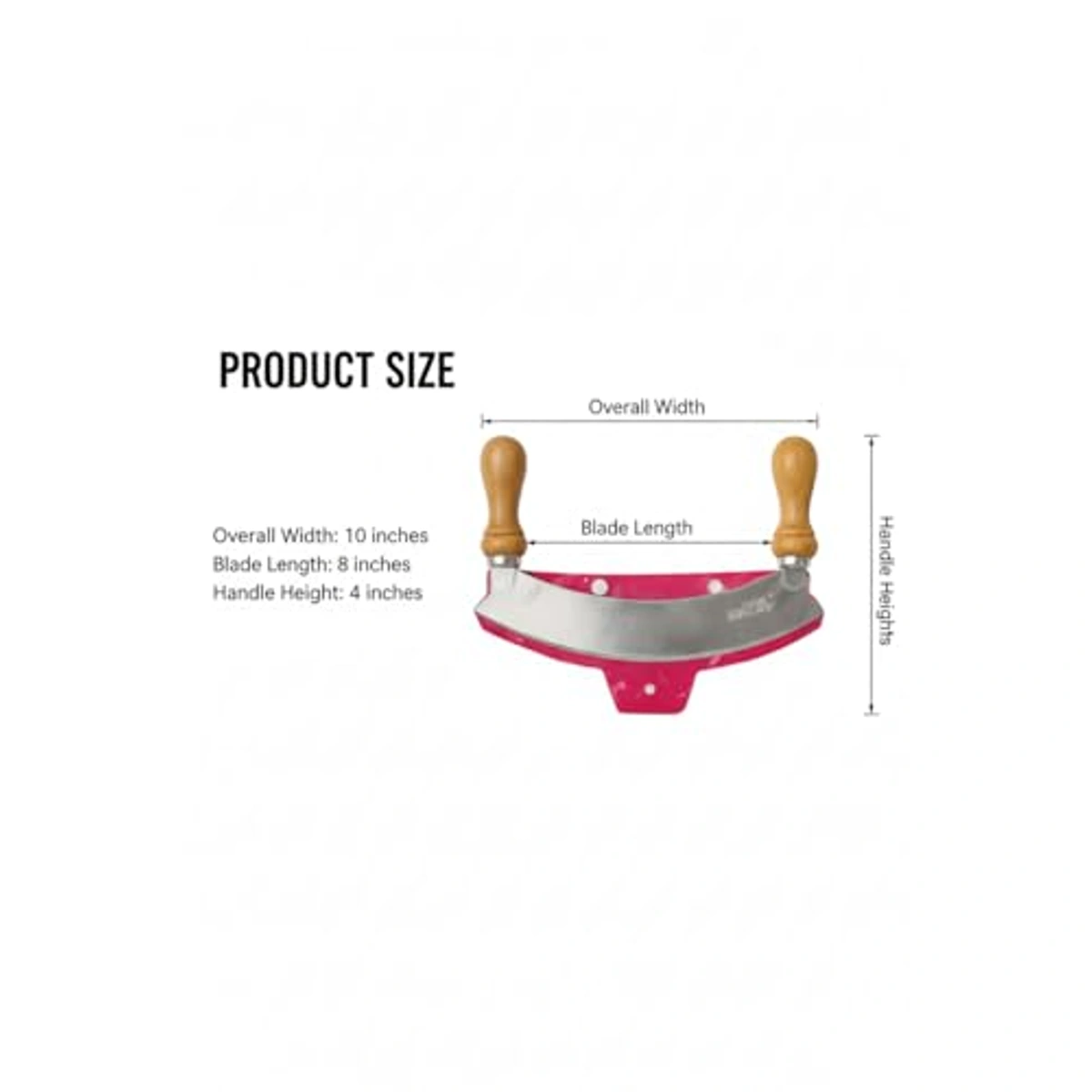 مخرطة ملوخية بشفرة فولاذية ومقابض خشب
