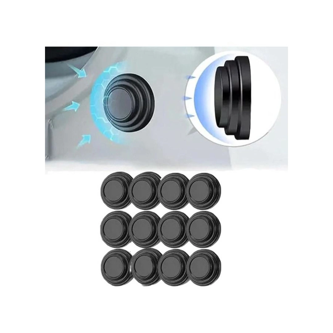 ملصق حماية لباب السيارة - 12 قطعة - أسود