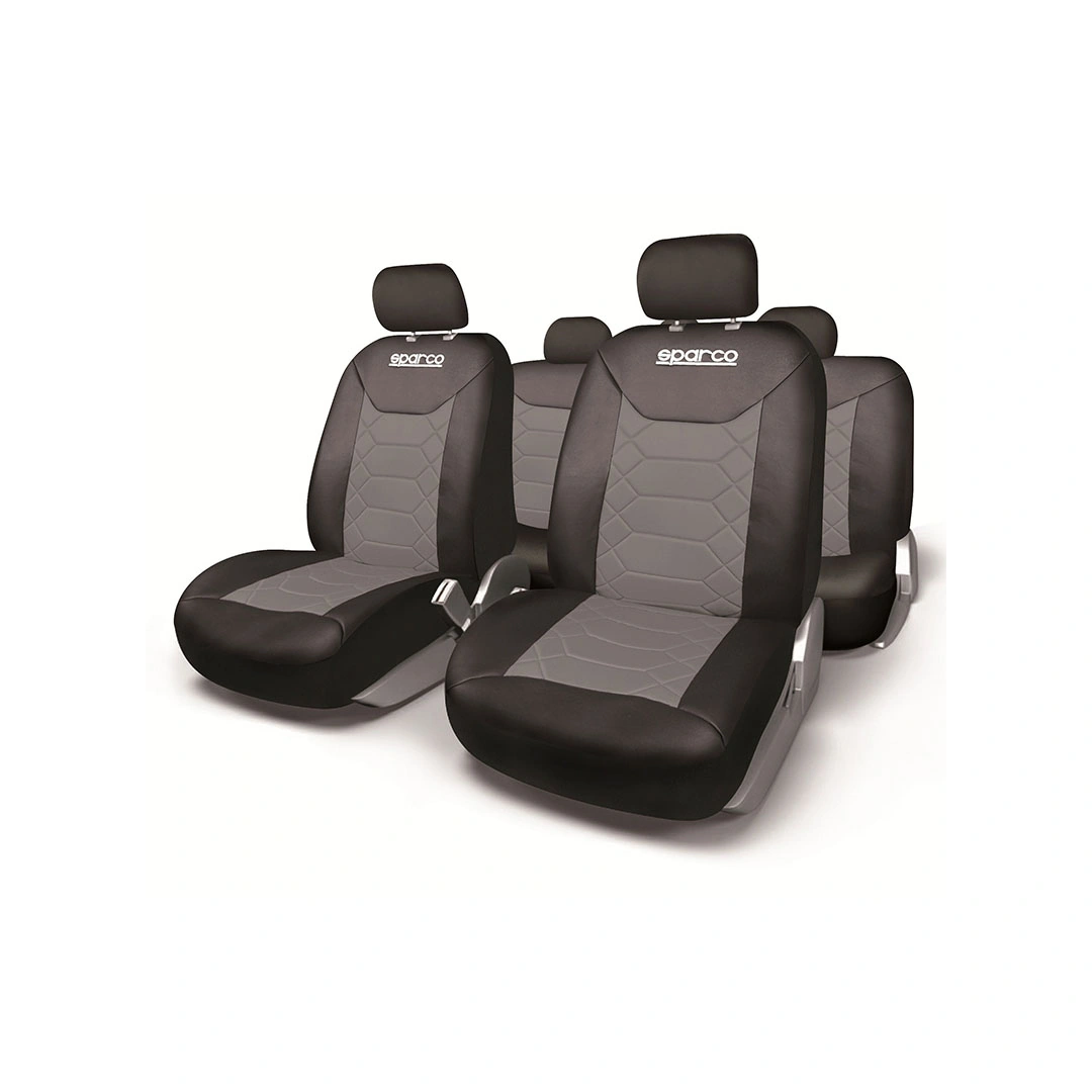 غطاء لمقاعد السيارة - أسود/رمادي