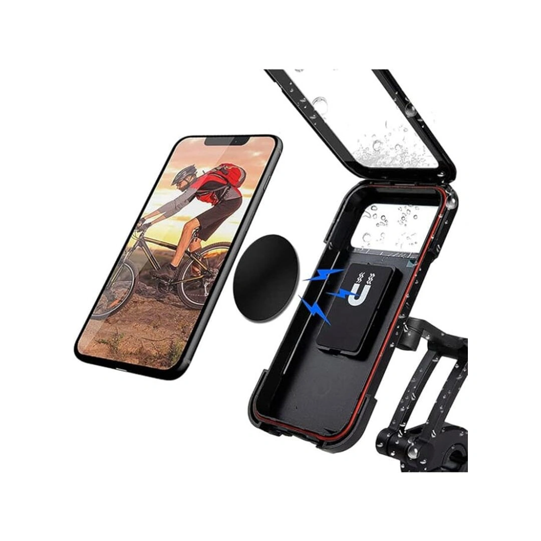 حامل موبايل للدراجات النارية - أسود
