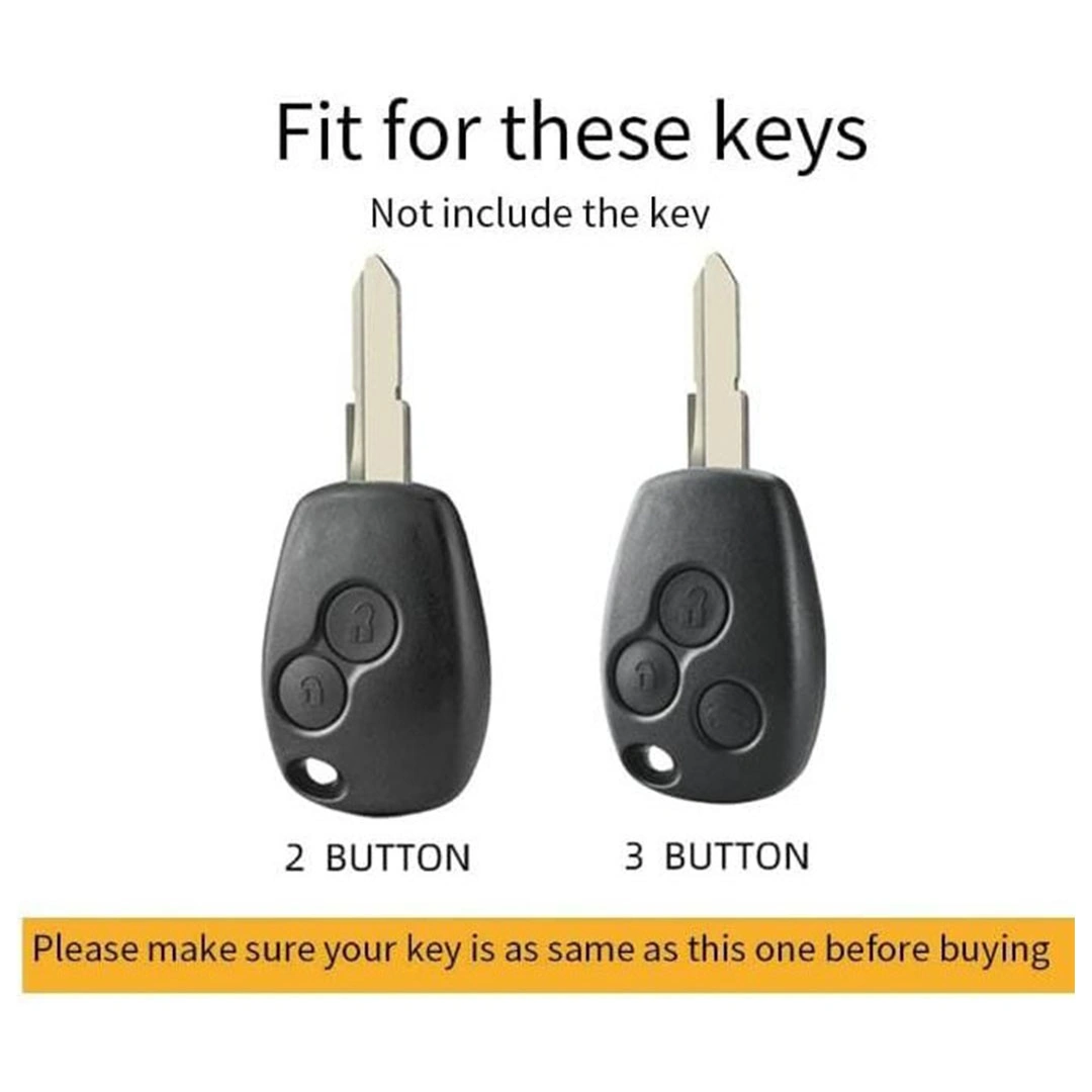 حافظة سيليكون واقية لمفتاح رينو لوجان - نحاسي أسود