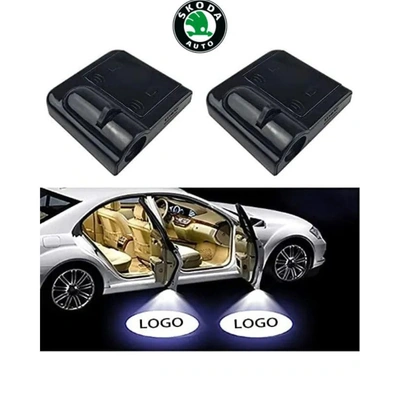 لوجو مضيئة LED لسيارة سكودا - 2 قطعة