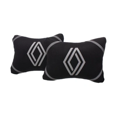 وسادة للرقبة لسيارة رينو - 2 قطعة - أسود /أبيض