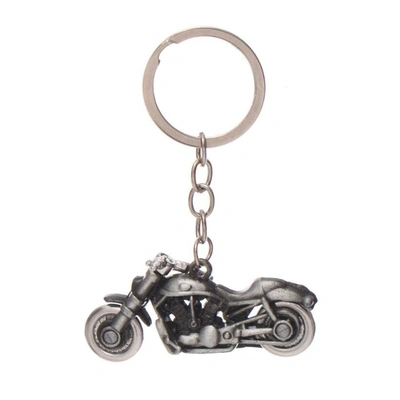 سلسلة مفاتيح معدنية على شكل دراجة نارية - فضي