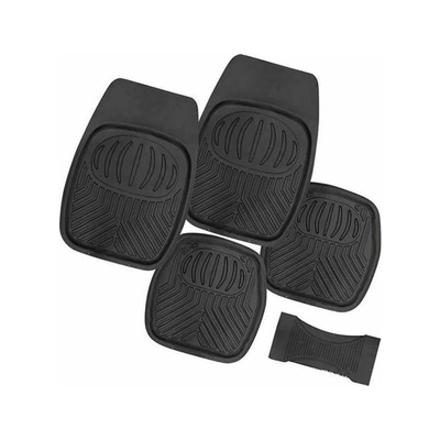 طقم دواسات للسيارة بحواف عالية 5 قطع - أسود