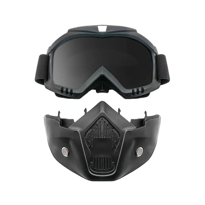 قناع وجه للدراجات النارية - أسود