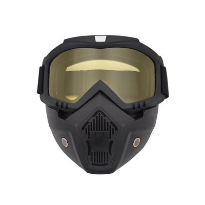 قناع حماية للوجه لراكبي الدراجات النارية - أسود