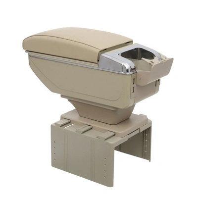 صندوق مسند ذراع أوتوماتيكي - بلاستيك وجلد - بيج