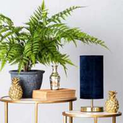 أباجورة للمكتب مودرن - أزرق داكن/ذهبي