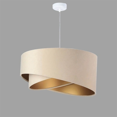 نجفة للسقف مودرن - 4 لمبه - بيج/ذهبي