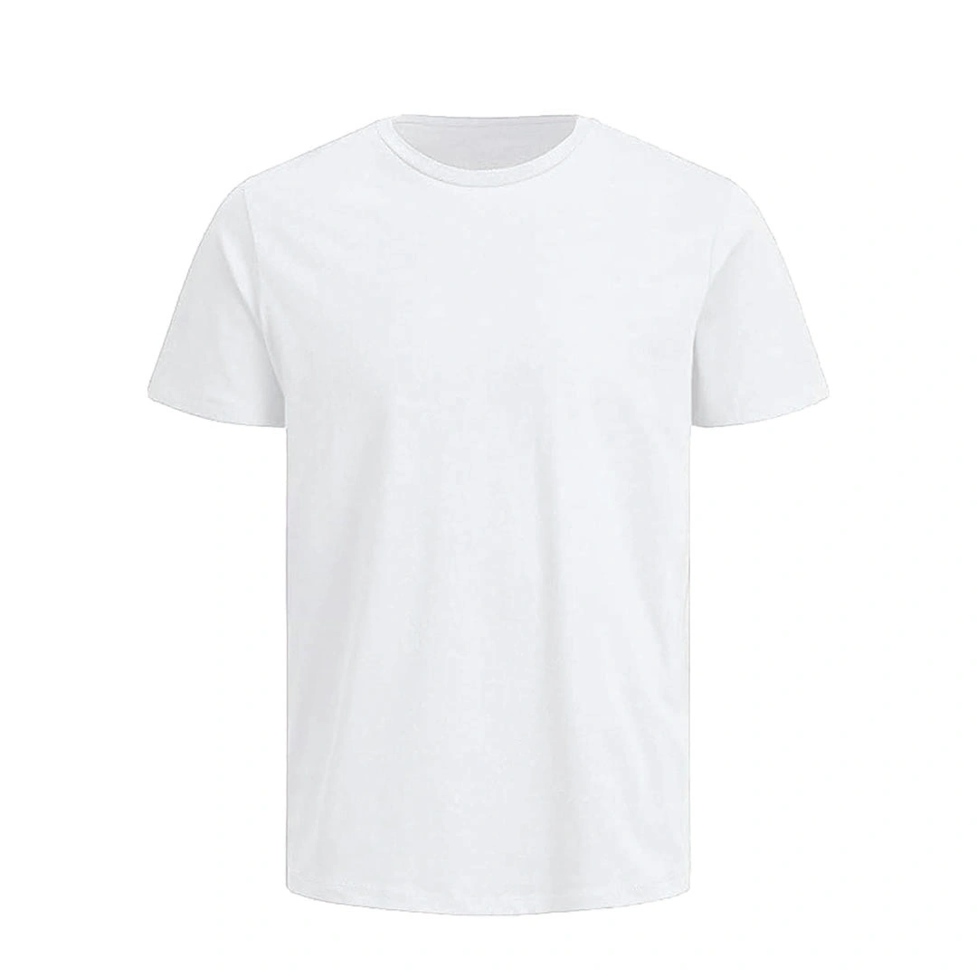 تيشرت بيزك رجالي - أبيض