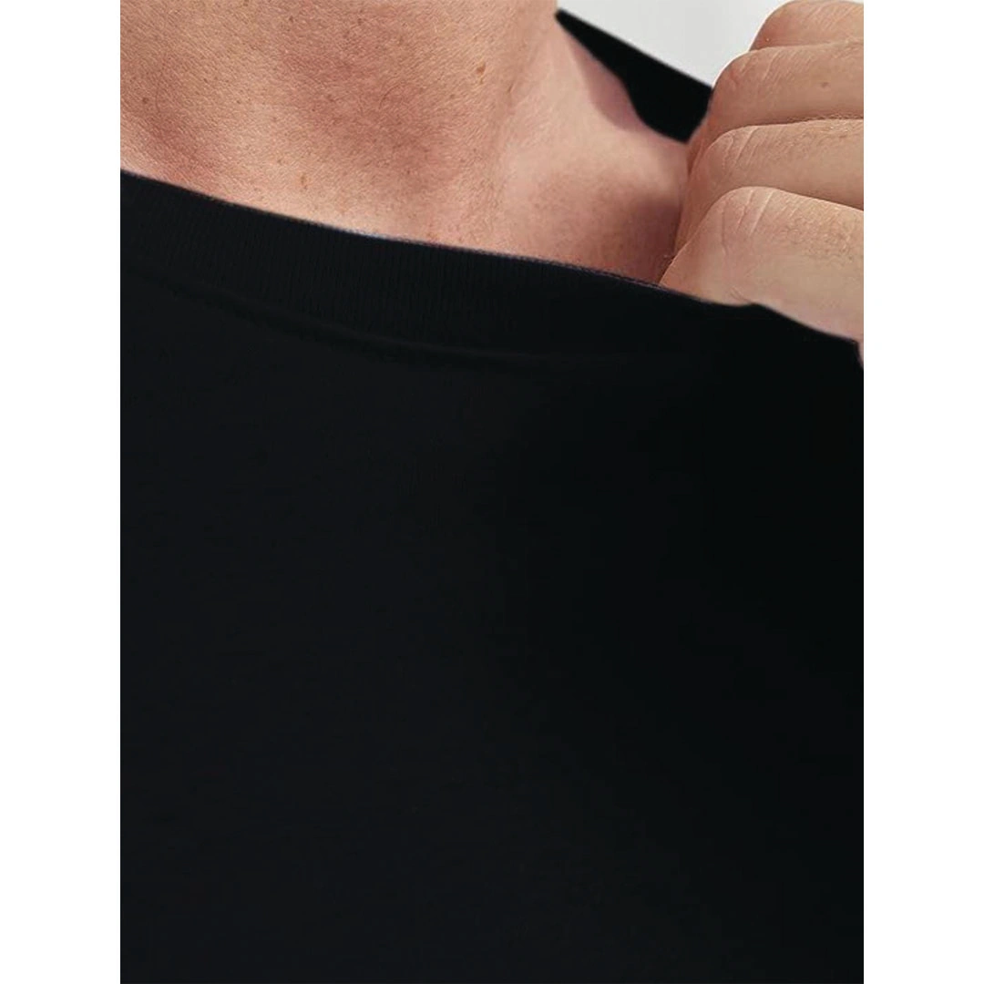 تيشرت بيزك رجالي - أسود