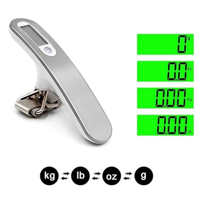 ميزان رقمي محمول - 50 كيلو - فضي