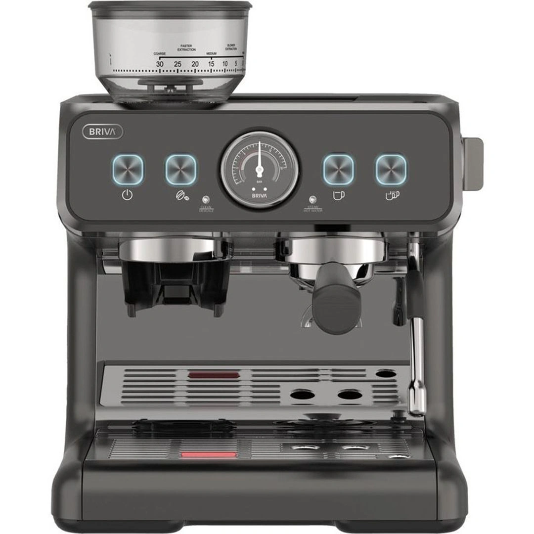 ماكينة صناعة القهوة والإسبريسو بريفا باريستا دبل بويلر - 2.8 لتر - اسود