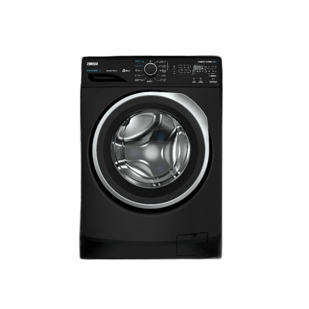 غسالة ملابس زانوسي ستيم ماكس - انفرتر - 8 كيلو - أسود - (2025) - ZWF8241BS7
