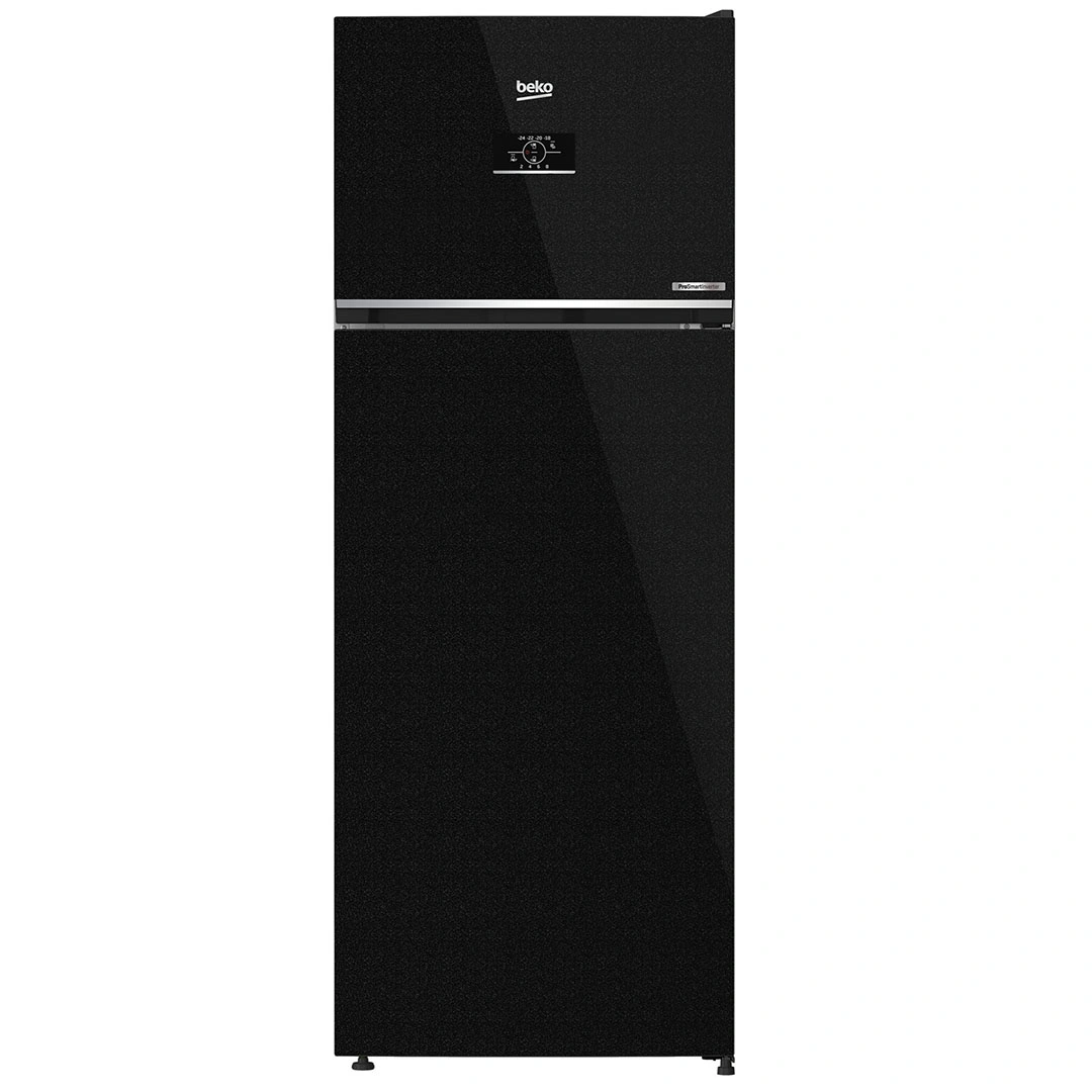 ثلاجة بيكو بفريزر علوي - 411 لتر - أسود