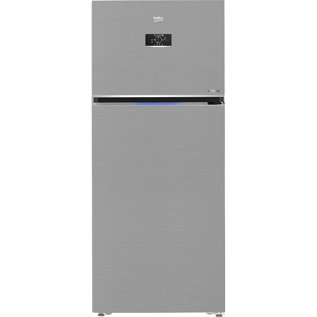 ثلاجة بيكو نوفروست بفريزر علوي - 411 لتر - فضي - RDNE455M20XBIDS