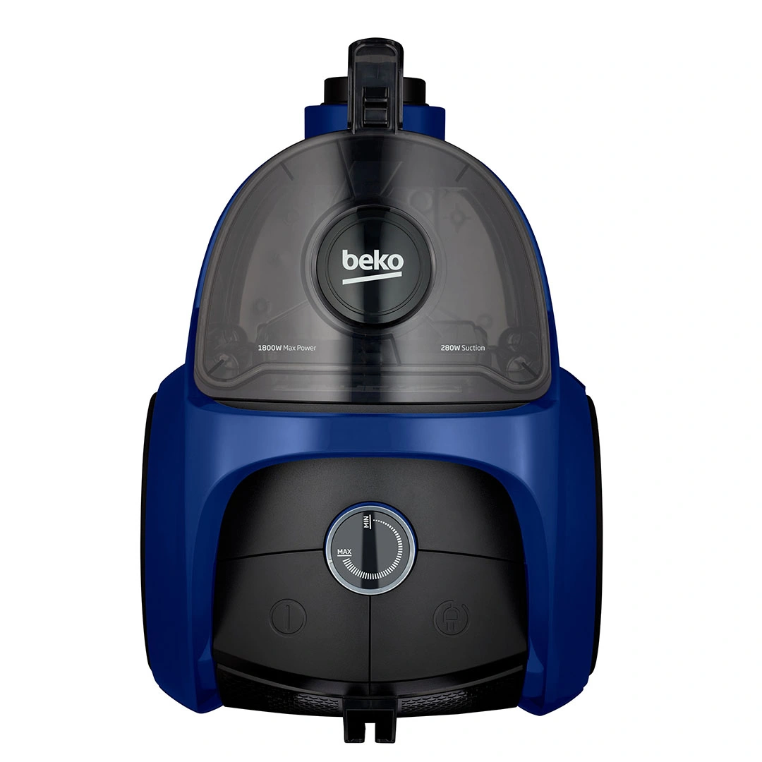 مكنسة كهربائية بدون كيس - قوة شفط 280 واط - فلتر HEPA سعة 2.7 لتر 1800 وات - أسود / أزرق - VCO 64320 WD