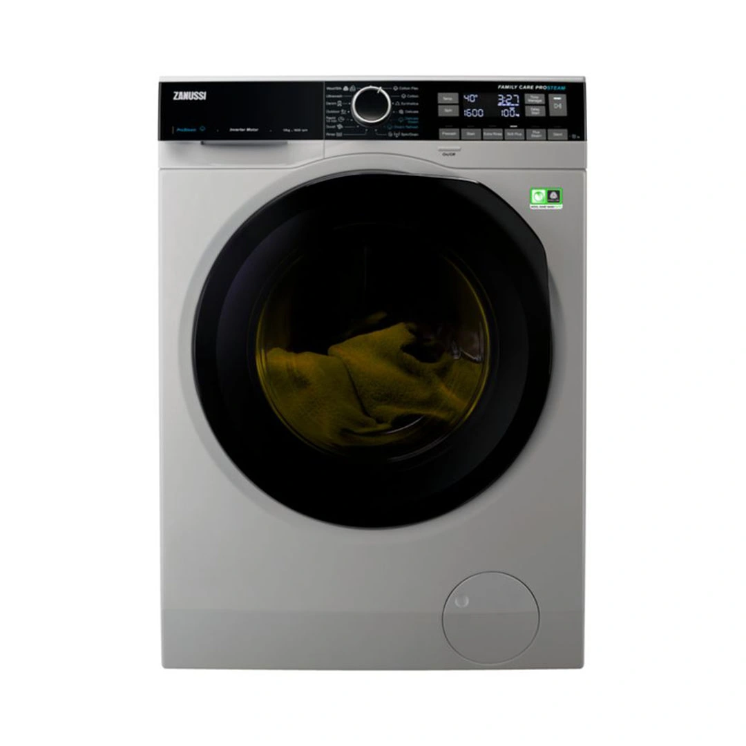 غسالة أوتوماتيكية بتحميل أمامي بالبخار - 10 كجم - أسود/ فضي 2200 W ZW8F1168MS
