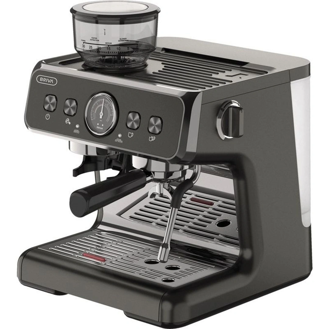 ماكينة صناعة القهوة والإسبريسو بريفا باريستا دبل بويلر - 2.8 لتر - اسود