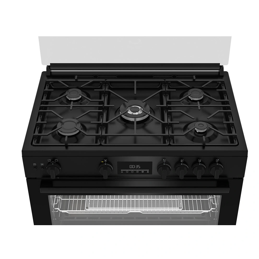 بوتاجاز غاز بيكو بشواية - 5 شعلة - أسود - BGGR11225GB