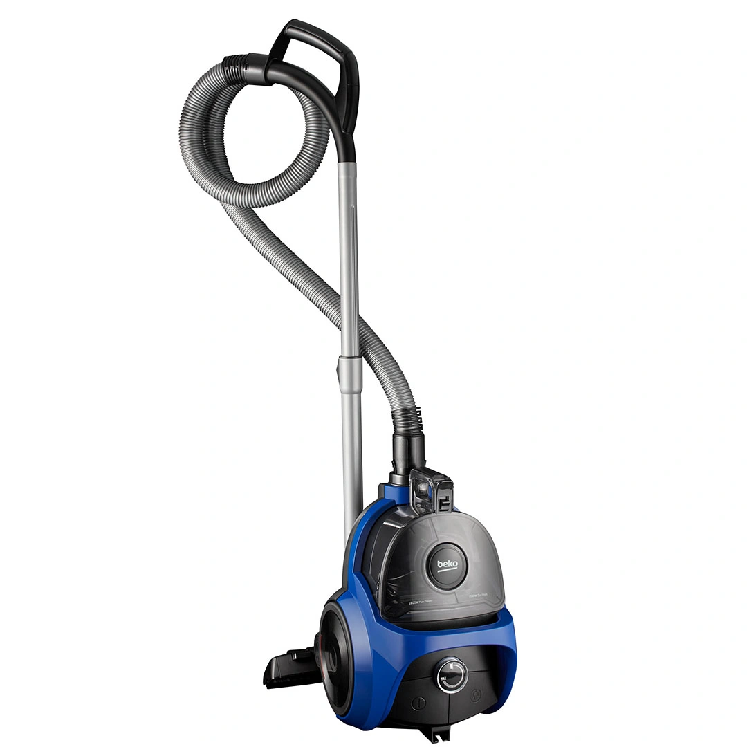 مكنسة كهربائية بدون كيس - قوة شفط 280 واط - فلتر HEPA سعة 2.7 لتر 1800 وات - أسود / أزرق - VCO 64320 WD