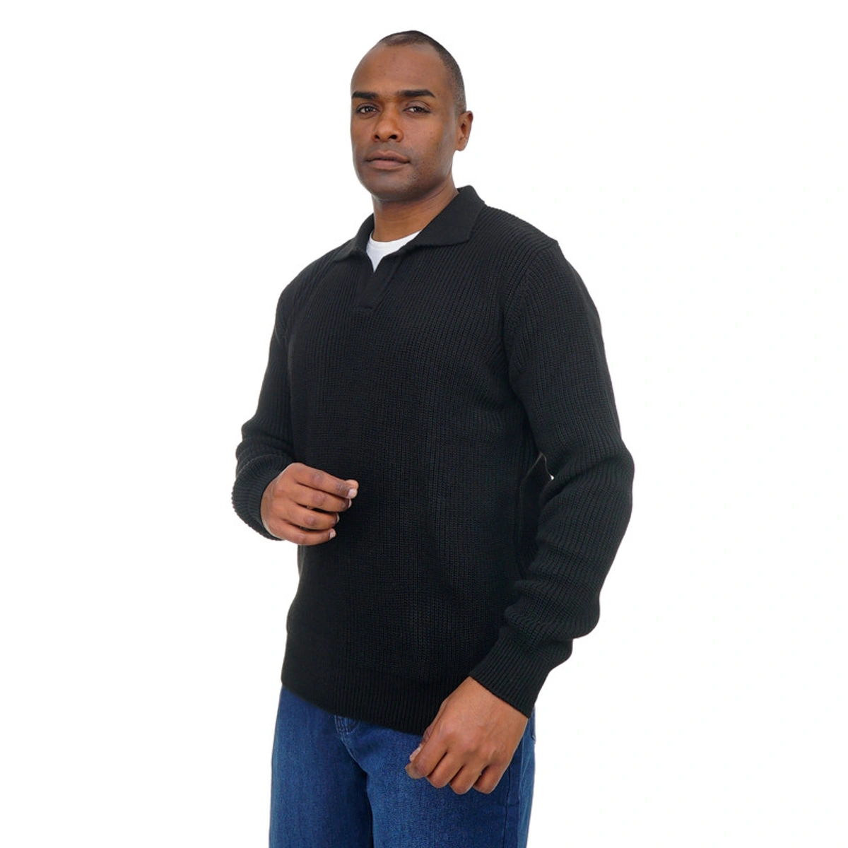 بلوفر صوف ياقة بولو رجالي - 108080001